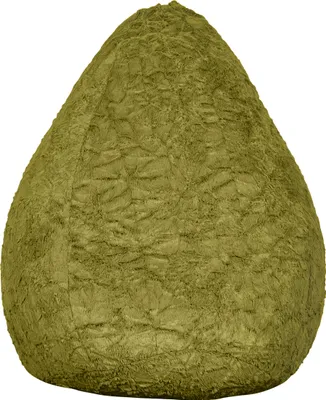 Produktbild von Lumaland Luxury Fluffy Sitzsack stylischer Webplüsch Beanbag - 120L Füllung - Grün