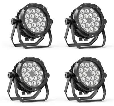 Obrázok produktu pre LED osvetlenie pre pódium – LED reflektory – DJ osvetlenie – párty osvetlenie – osvetlenie pre pódiá – sada 4 kusov
