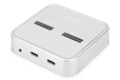 Obrázek produktu pro Dokovací stanice DIGITUS M.2 NVMe + M.2 SATA SSD se čtečkou karet SD-Express, USB-C