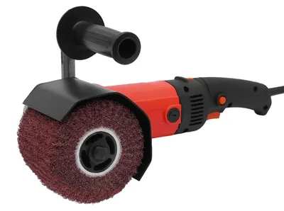 Produktbild von Schleifmaschine - Drahtzieh- und Satiniermaschine - 230 V 1580 W - 100–3000 U/min - Doppelgetriebereduktion - Zum Schleifen und Polieren - Rot