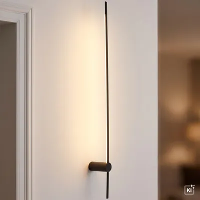 Obrázek produktu pro Nástěnné svítidlo Hliníkové LED 120 cm vysoké Černé podlouhlé neutrální bílé světlo 4000 K 570 lm Moderní, Obrázek vytvořený pomocí AI
