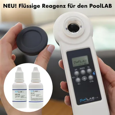 Produktbild von POWERHAUS24 PoolLAB flüssige Reagenzien DPD 1A + DPD 1B, 2x 30 ml