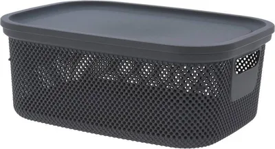 Obrázek produktu pro Úložný koš s víkem 12 l šedá KO-027000200seda
