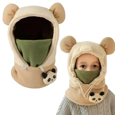 Productafbeelding van AYPOW Kinder Winter Thermo Fleece Stormhoed, winddichte skihoed, stormhoeden voor