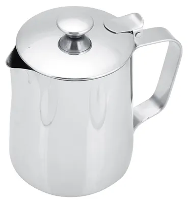 Milchaufschäumkanne aus Edelstahl, 350 ml, mit Deckel