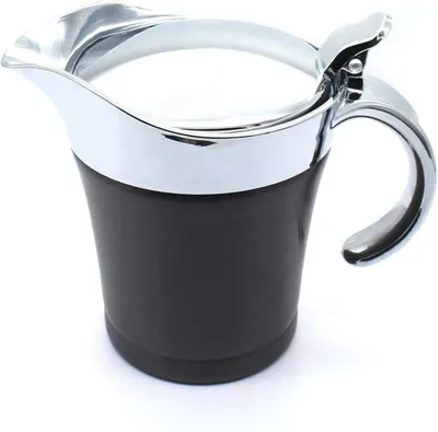 Produktbild von 450ml Edelstahl Sauciere, Doppelt Isoliert mit Klappdeckel Soßenkanne, für Küche, Restaurant, Haushalt & Party