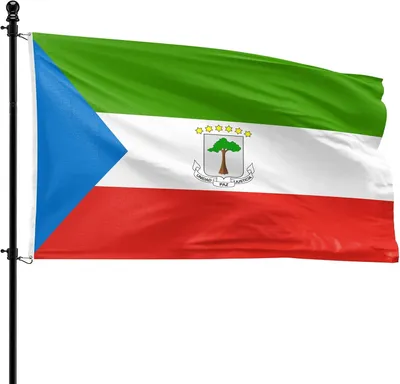 Produktbild von Flagge Equatorialguinea, 90 x 150 cm, Polyester, für Fahnenmast