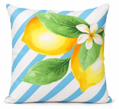 Produktbild von Outdoorkissen Zitronen 45x45 cm – wasserabweisend, KI-generiertes Bild
