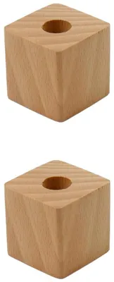 Produktbild von Stiftehalter, 2-teiliges Set, würfelförmiger Stiftehalter, Buchenholz, klein