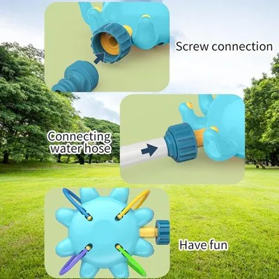 Produktbild von Wasserspielzeug, Oktopus-Sprinkler für Kinder – Gartensprinkler mit Wasserspielen für den Außenbereich, Rasen, Pool und Garten