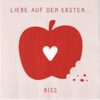 Produktbild von Serviette "Liebe auf den ersten Biss"