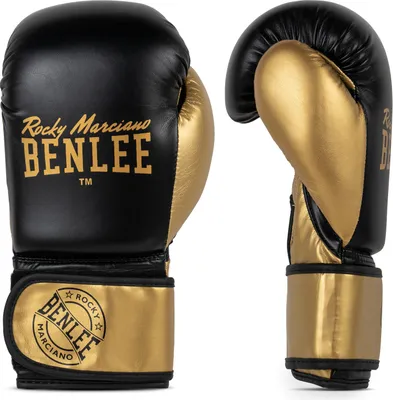Image de Gants de boxe en similicuir CARLOS Black/Gold 10 oz BENLEE