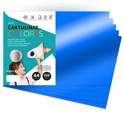 Image de Carton A4 de couleur métallisée, 230 g/m², grands formats, carton coloré pour travaux créatifs