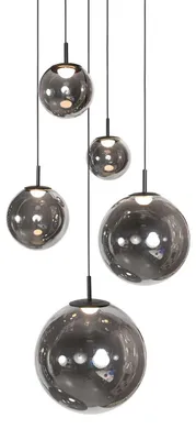 Zdjęcie produktu dla Steinhauer - lampa wisząca - Bollique - czarny - szkło dymione szkło - Ø 60cm - LED - 4196ZW