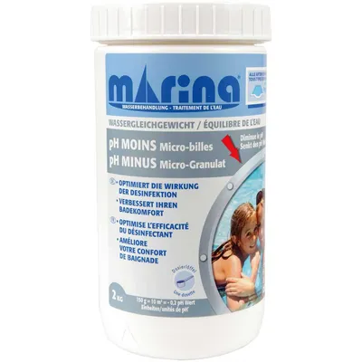 Obrázok produktu pre pH Minus ( obsah: 2 kg ) bezchlórová alternatíva, redukcia pH pre bazény, kúpele, brodiská a kúpaliská
