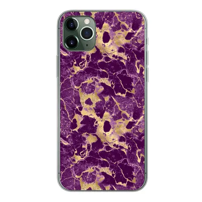 Produktbild von MuchoWow® Handyhülle Schutzhülle Hülle für iPhone 11 Pro Max Gold - Luxus - Marmor - Muster Silikon Softcase Handy Hülle - Schutz