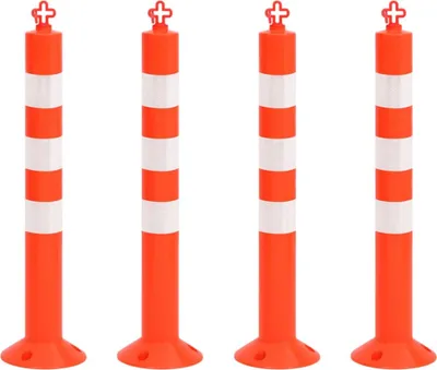Obrázek produktu pro vidaXL Zábranový sloupek 4 ks s řetězem 75 cm PE