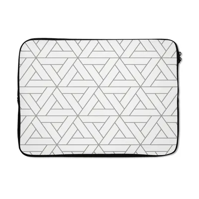 Produktbild von MuchoWow® Laptop Hülle 14 ZollDesign - Linie - Muster - Schwarz - Weiß Laptoptasche - Laptoptasche - Stoßsicher - Schutzhaube