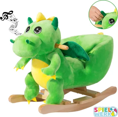 Baby Elefant Wippe Aus Plüsch - Schaukelpferd Mit Sicherheitsgurt Für Kinder 18-36 Monate