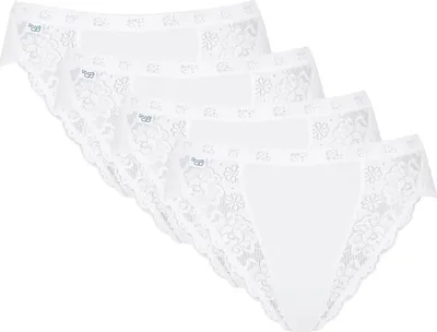 Produktbild von sloggi 4er Pack Chic Tai Slip Femininer Stil mit Spitzenakzenten, Perfekte Passform, Atmungsaktives Material