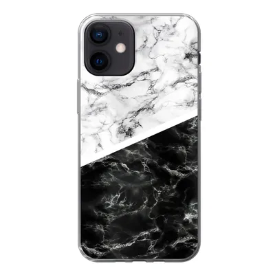 Produktbild von MuchoWow® Handyhülle Schutzhülle Hülle für iPhone 12 Marmor - Chic - Collage Silikon Softcase Handy Hülle - Schutzhülle