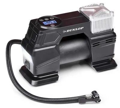 Immagine prodotto di Dunlop Compressore d'aria digitale Pompa d'aria 150PSI/10Bar Incl. 3 attacchi Display digitale a LED Nero
