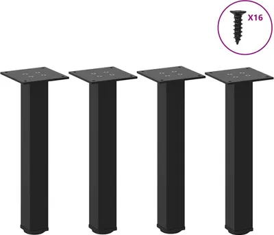 Obrázek produktu pro Nohy ke konferenčnímu stolku 4 ks černé 30-32 cm ocelové