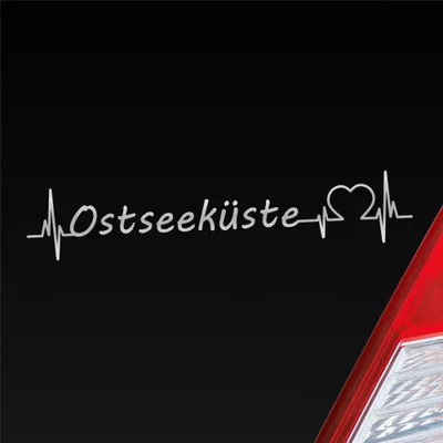 Produktbild von Auto Aufkleber Ostseeküste 19x5 cm Silber Sticker Heckscheibenaufkleber