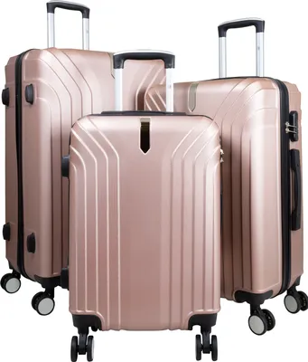 Produktbild von Kofferset Trolleyset 3 teilig Palma24 Hartschale Reisekoffer ABS rosé-gold rosa