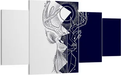 Produktbild von Bild auf Leinwand - Leinwandbild - Abstraktion modern - 160x90cm - Wand Bild - Wanddeko - Leinwanddruck - Bilder - Kunstdruck - Wanddekoration - Leinwand bilder - Wandkunst - DL160x90-4059