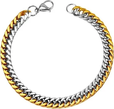 Immagine prodotto di Bracciale da uomo AD-22869 - Argento e Oro KP22869