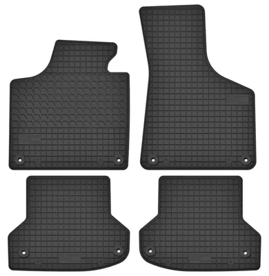 Produktbild von Gummi-Fußmatten für Audi A3 8P 2003-2011 (Schrägheck/Cabrio) – 4-tlg, Schwarz, passgenau – Wielganizator SolidTread