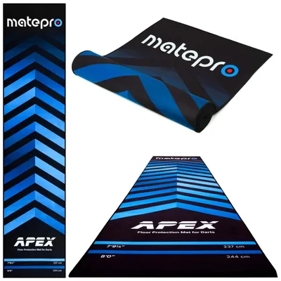 Zdjęcie produktu dla Mata ochronna do darta MatePro APEX, dywan na podłogę pod tarczę sizalową i elektroniczną, linie rzutu 237/244 cm, antypoślizgowa