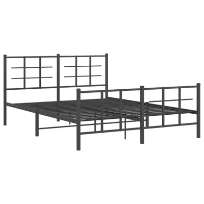 Obrázok produktu pre vidaXL Posteľný rošt s čelom a nohami kovový 150x200 cm