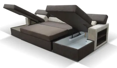 Produktbild von Eck Couch Polster Wohnlandschaft Ecksofa Bettkasten Bettfunktion Schlafsofa Sofa