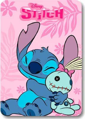 Produktbild von Lilo & Stitch Kuscheldecke in Rosa – Gemütliche Fleecedecke, 140x100 cm