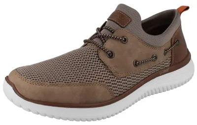 Produktbild von RIEKER Herren Boots Slipper beige Mesh Kunstleder - Größe: 43