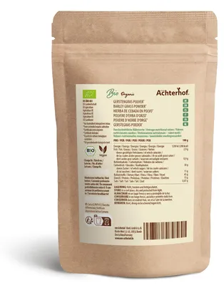 Produktbild von Achterhof Gerstengras Pulver (1000g)