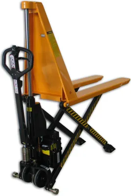 Produktbild von qteck Semi-Elektrischer Scherenhubwagen SHW-Serie 1000kg Tragkraft PU/Single 1190mm Gabellänge