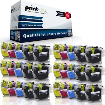 Produktbild von Print-Klex 30x Kompatible Tintenpatronen kompatibel mit Brother MFC J5330 DW MFC J5330 DW XL MFC J5335 DW MFC J5730 DW LC-3219 LC3219 LC 3219 Black Cyan Magenta Yellow - Office Serie