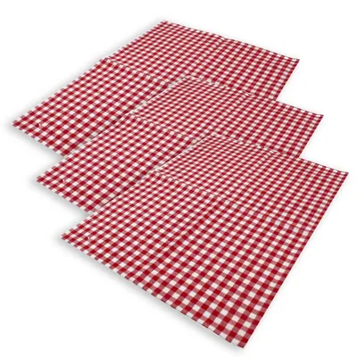 Obrázok produktu pre HOME ELEMENTS Sada 3 utierok 50 x 70 cm, Červené káro