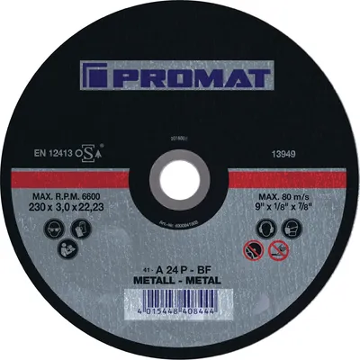 Produktbild von Trennscheibe D115x1,6mm ger.STA Bohr.22,23mm PROMAT