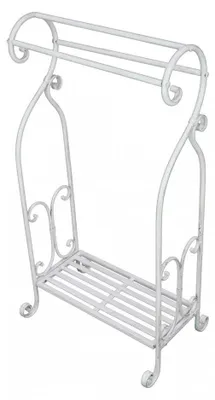 Immagine prodotto di Portasciugamani in acciaio bianco antico 37x33xH90 cm