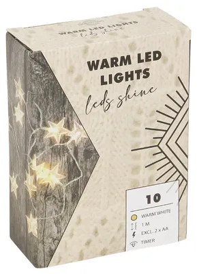 Zdjęcie produktu dla Świąteczna girlanda LED "Gwiazdki", 10 diod LED – zestaw 24 sztuk
