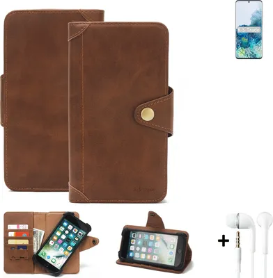 Produktbild von K-S-Trade Handyhülle Schutzhülle kompatibel mit Samsung Galaxy S20+ 5G SD865  Walletcase Bookstyle Schutz Case Hülle Wallet Flipcase Cover PolyurethanBraun