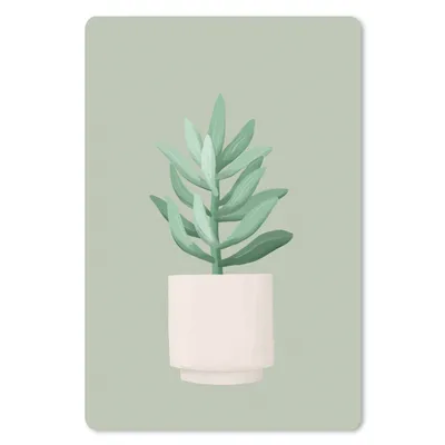 Produktbild von MuchoWow® Mauspad Mousepad Zimmerpflanze - Sukkulente - Blumentopf - Grün 18x27 cm - Mousepads - Maus Mat - Pad - Mausunterlage