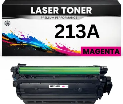 Produktbild von 2 x Toner 213A Magenta für HP kompatibel W2133A Premium Alternative LaserJet Enterprise 5700dn 6700dn 6701dn MFP 5800f 5800dn 6800dn Color 5800zf