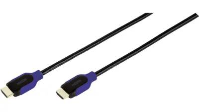 Obrázek produktu pro ViVanco™High Speed HDMI, 5 m, HDMI Typ A (standardní), HDMI Typ A (standardní), 3D kompatibilita, 10 Gbit/s, Černá, Modrá