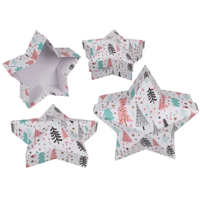 Produktbild von Geschenkkarton Weihnachten sternförmig Schachtel für Geschenke Stern