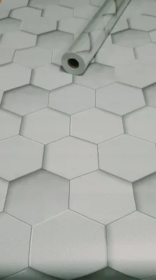 Obrázok produktu pre Samolepiaca tapetová fólia 3000-S, farba: šesťuholníkový vzor, svetlý, 10 m x 45 cm, dekoratívna fólia, nábytková fólia, tapeta 3043